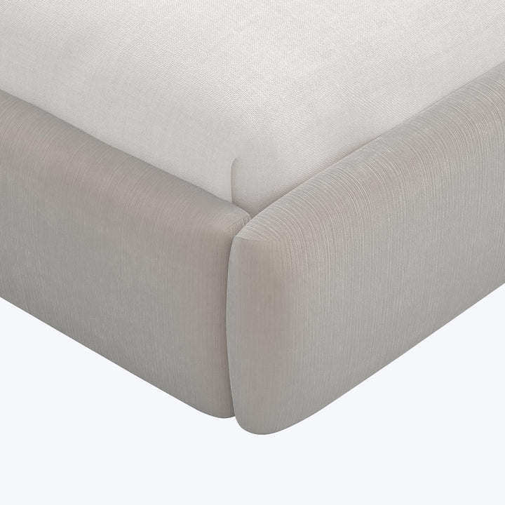 Camille Platform Bed Twin / Performance Velvet Mineral