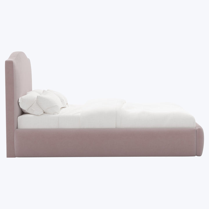 Camille Platform Bed California King / Performance Velvet Plum Frost