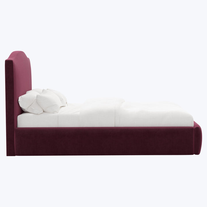 Camille Platform Bed California King / Performance Velvet Raisin