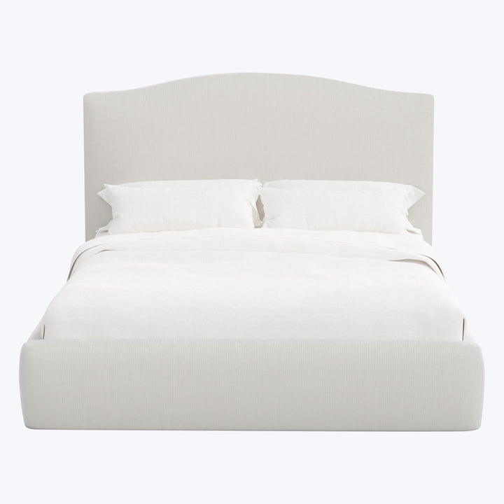 Camille Platform Bed California King / Performance Velvet Snow