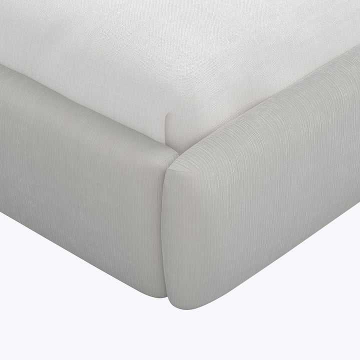 Camille Platform Bed California King / Performance Velvet Snow