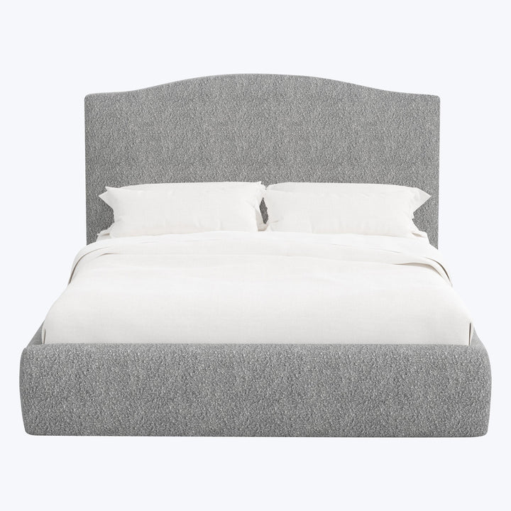 Camille Platform Bed Twin / Boucle Grey
