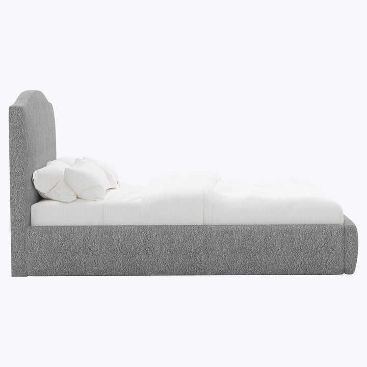 Camille Platform Bed California King / Boucle Grey