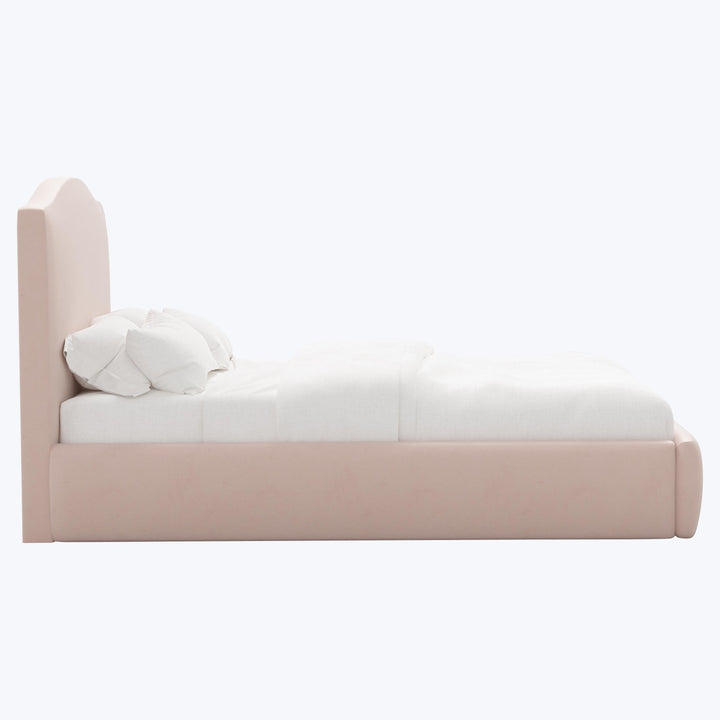 Camille Platform Bed Twin / Velvet Blush
