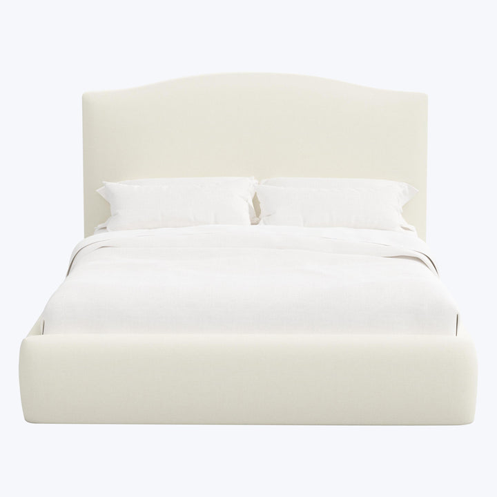 Camille Platform Bed California King / Zuma Linen White