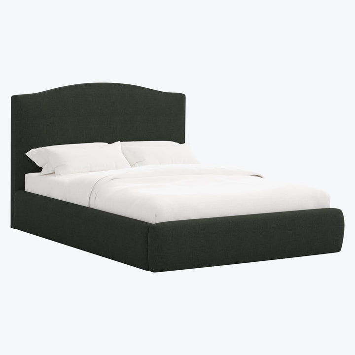Camille Platform Bed Twin / Zuma Linen Black