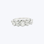 Edwardian Diamond Five-Stone Band in Platinum