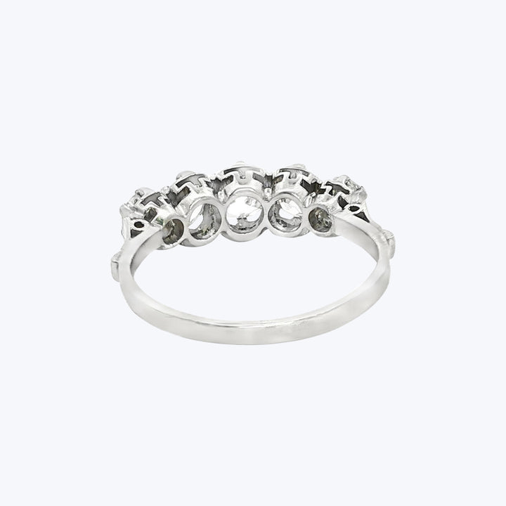 Edwardian Diamond Five-Stone Band in Platinum