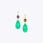 22K / 18K Mallary Marks Sapphire and Chrysoprase Eve Drop Earrings