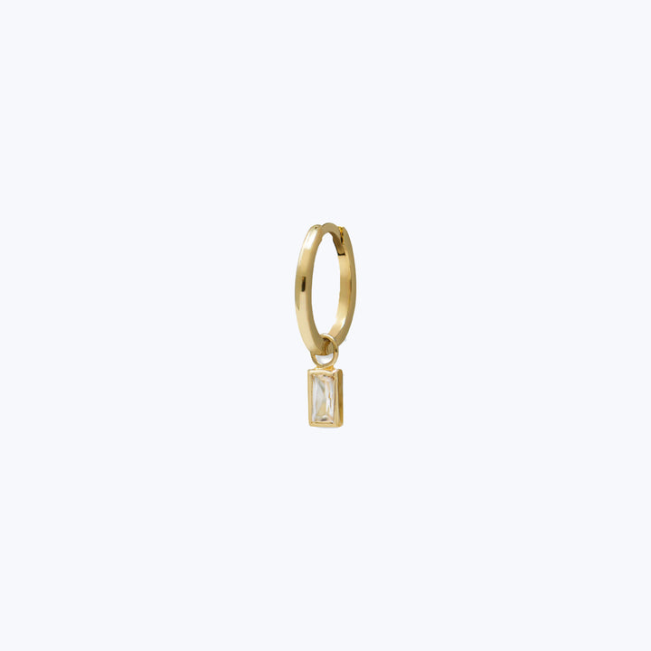 Baguette Hoop Charm Single Hoop