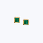 Cléo Carré Emerald Square Studs