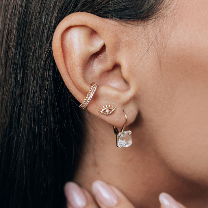 Evil Eye Diamond Lash Single Stud