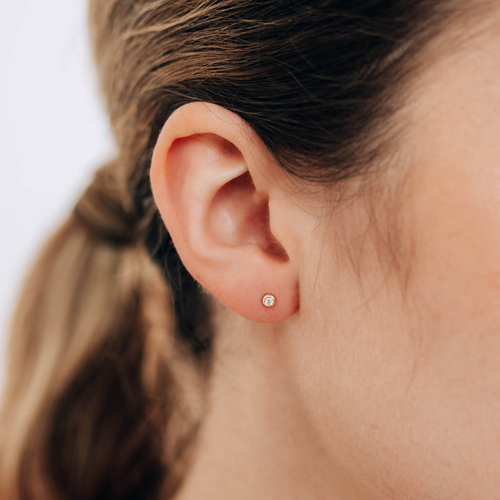 Cléo Round Diamond Single Stud