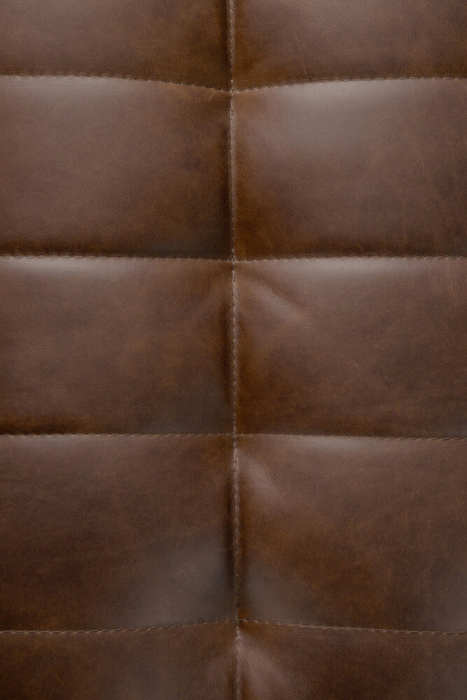 N701 Tufted Armless Chair Chestnut Leather