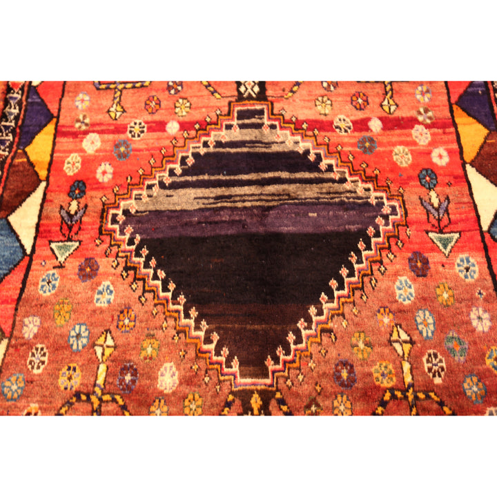 Vintage Traditional Persian Gabbeh Wool Rug - 4'4" x 6'10"