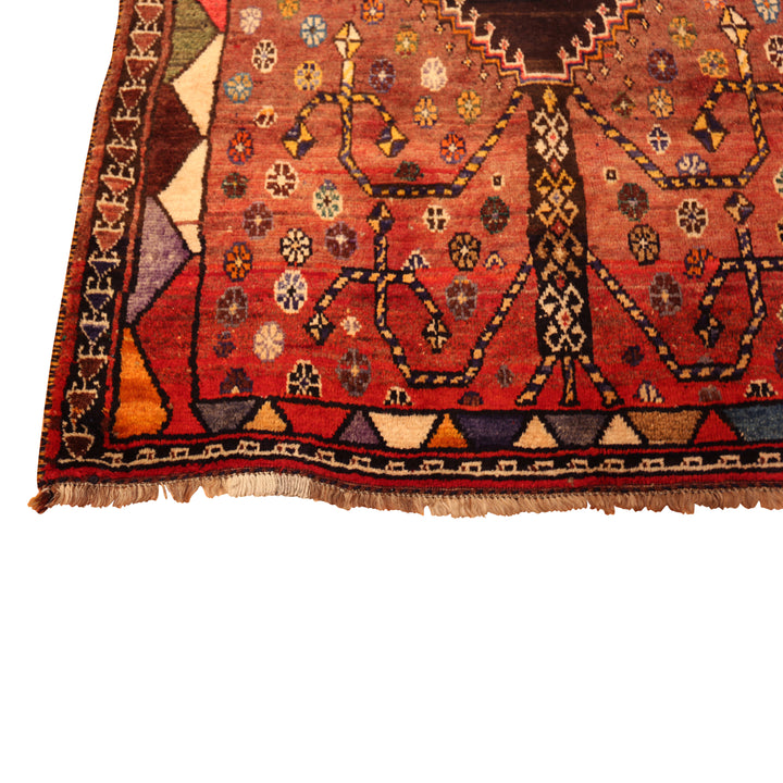 Vintage Traditional Persian Gabbeh Wool Rug - 4'4" x 6'10"