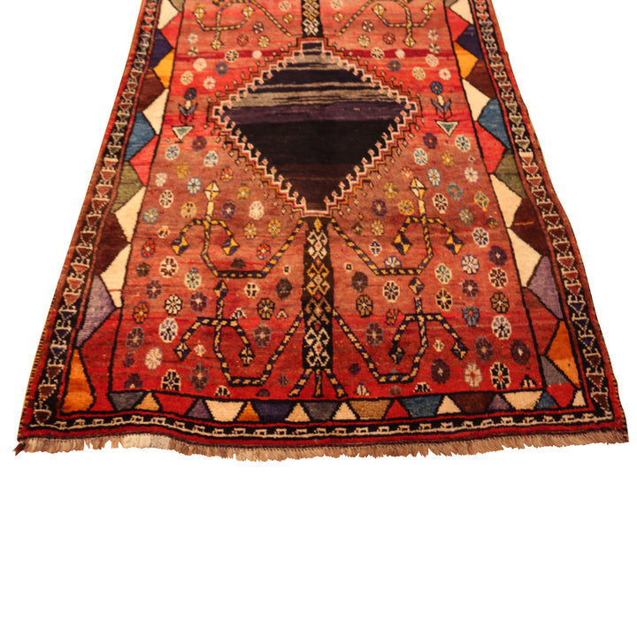 Vintage Traditional Persian Gabbeh Wool Rug - 4'4" x 6'10"