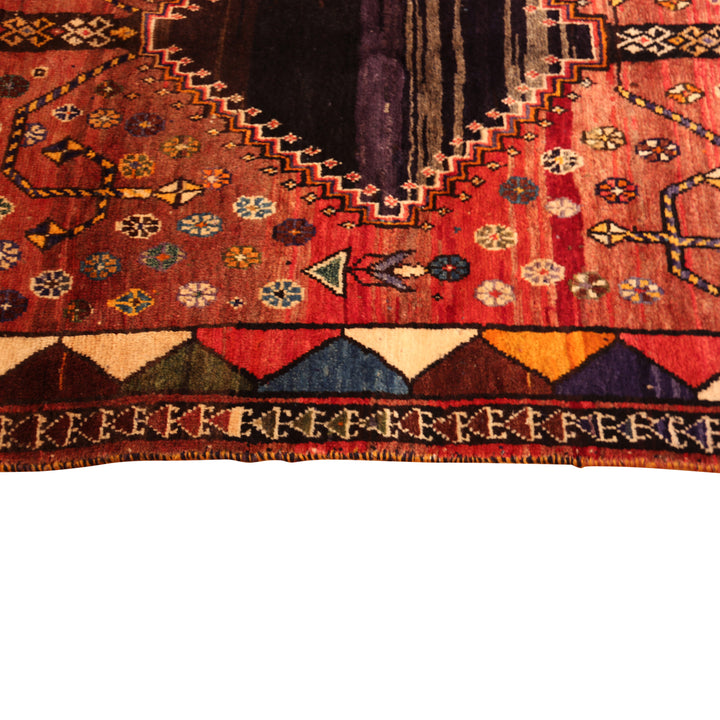 Vintage Traditional Persian Gabbeh Wool Rug - 4'4" x 6'10"