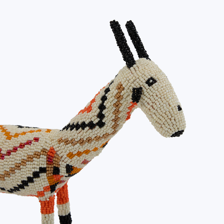 Small Orange Chevron Beaded Antelope