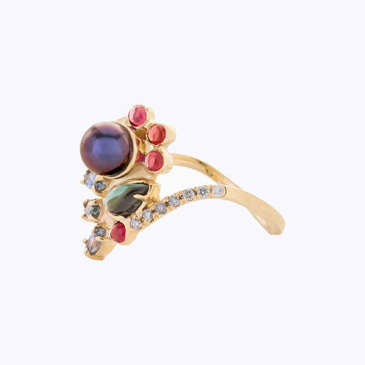 Image for TAKAHĒ: Pearl and Gemstone Cluster Ring