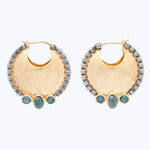 Image for HAURAKI: Tourmaline Shield Hoops