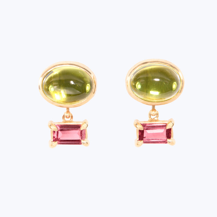Image for CALTON HILL: Peridot and Garnet Studs