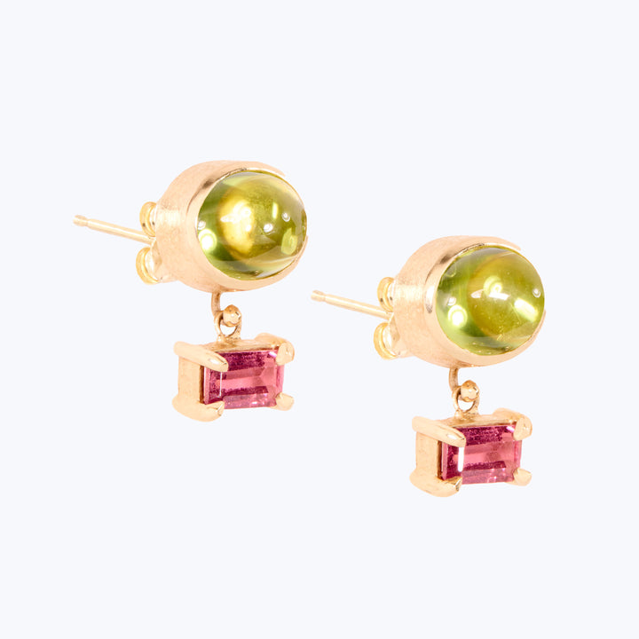 Image for CALTON HILL: Peridot and Garnet Studs
