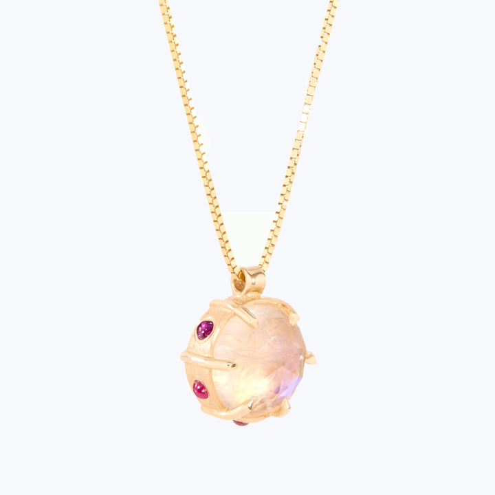 Image for ROYAL MILE: Moonstone and Ruby Pendant Necklace