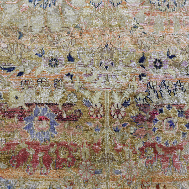 Gold Alchemy Traditional Silk Wool Blend Rug - 8'8" x 13'5"