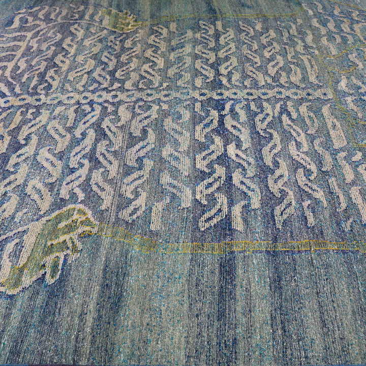 Blue Alchemy Tiger Wool Linen Blend Rug - 8'3" x 10'10"