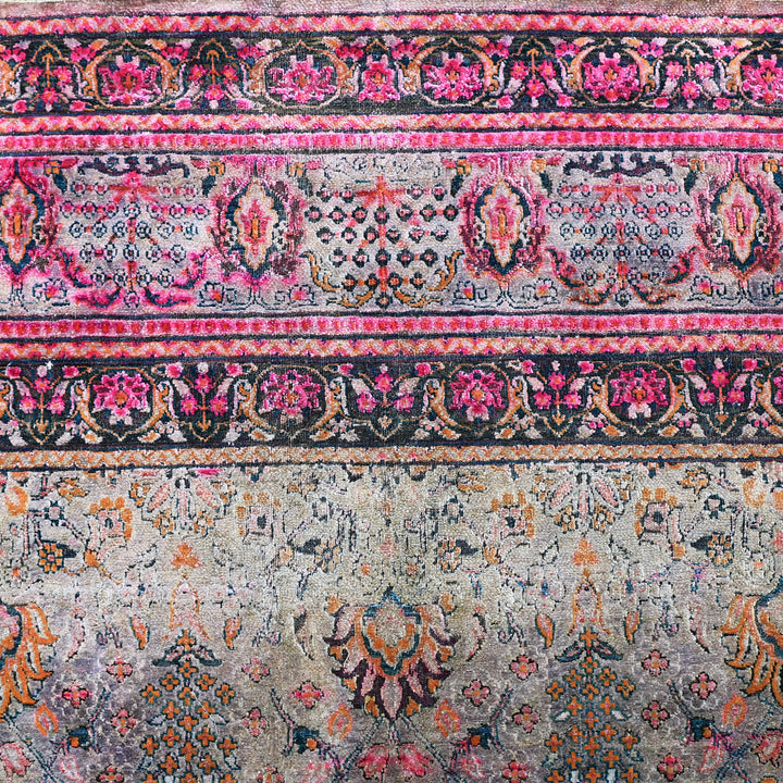 Pink Alchemy Traditional Silk Wool Blend Rug - 8'9" x 13'