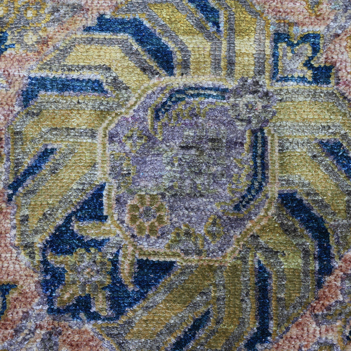 Multicolored Alchemy Traditional Silk Rug - 9'1" x 12'7"