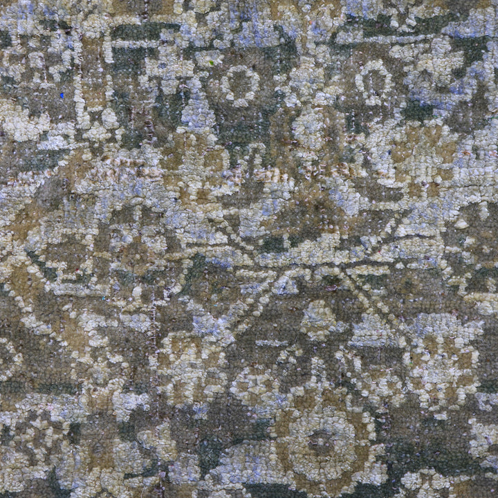 Brown Alchemy Traditional Silk Wool Blend Rug - 9'2" x 12'1"