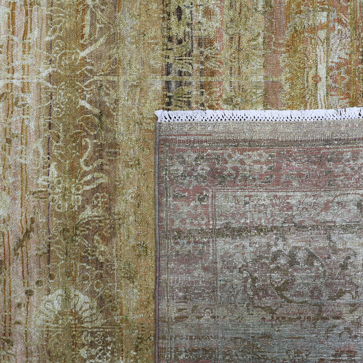 Brown Alchemy Traditional Silk Wool Blend Rug - 7'9" x 11'4"