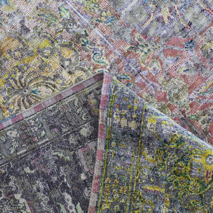 Multicolored Alchemy Traditional Silk Rug - 9'1" x 12'7"