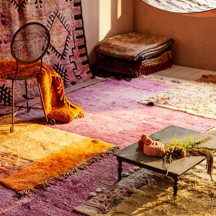 Bohemian-inspired room with eclectic decor and cozy vintage elements.
