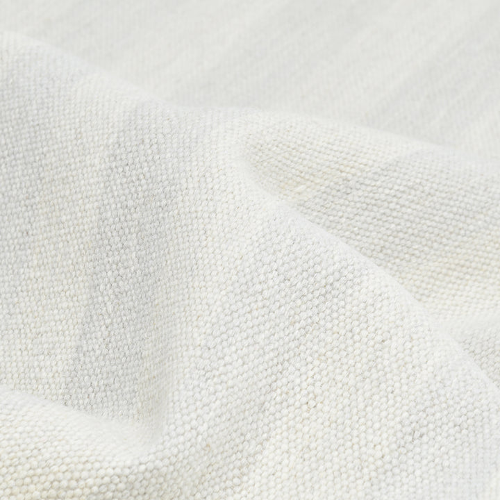 Ivory Flatweave Wool Cotton Blend Rug