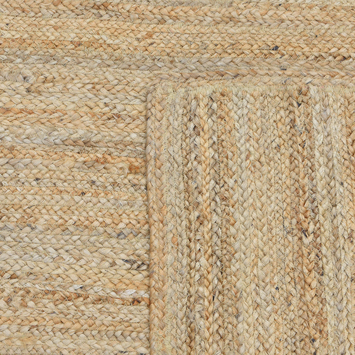 Natural Braided Solid Jute Rug