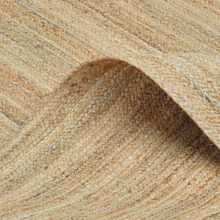Natural Braided Solid Jute Rug