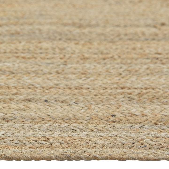 Natural Braided Solid Jute Rug