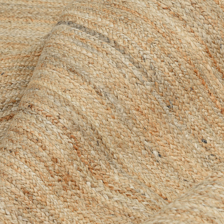 Natural Braided Solid Jute Rug