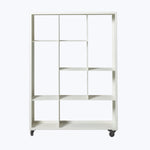 Flatiron White Rolling Bookcase