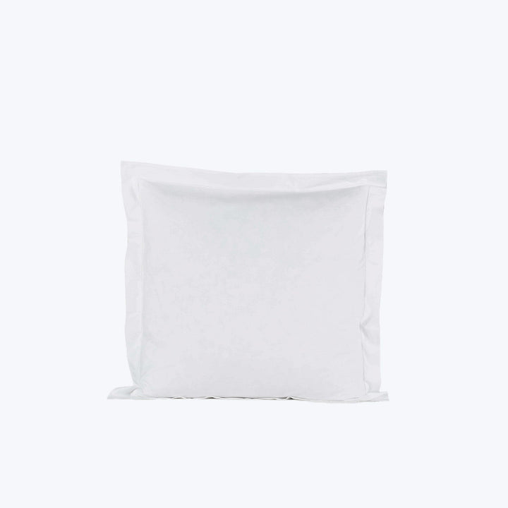 Layla Percale Duvet + Shams, White-Pillow Sham Pair-Euro