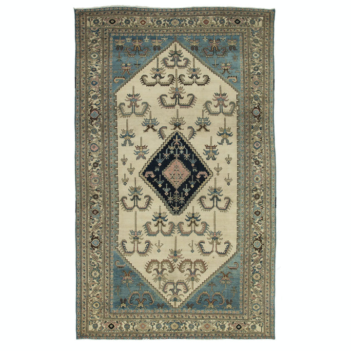 Exquisite Persian handwoven rug displaying intricate patterns and vibrant colors.