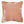 A vintage-style pink cushion with a golden-brown fringe detail.