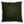 Square plush cushion with velvet-like texture in dark color.