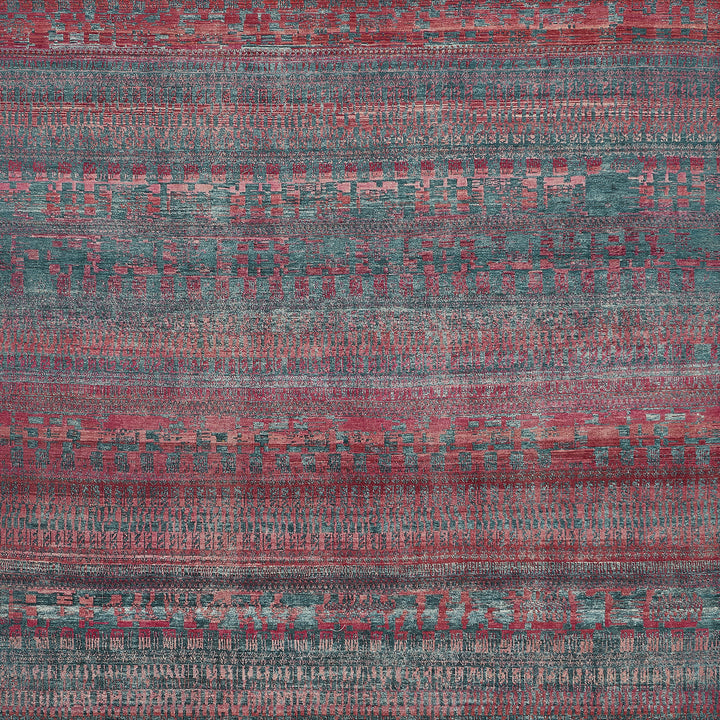 Close-up of a contemporary patterned fabric with varying color intensity.