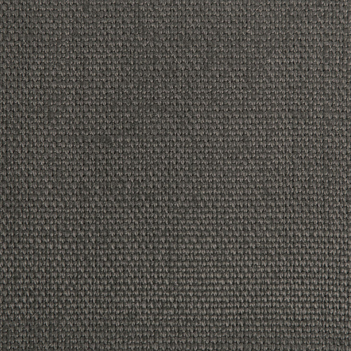 Close-up of durable dark gray fabric with consistent, tight weave.