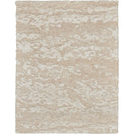 Neutral-toned textured area rug adds sophistication to any interior.