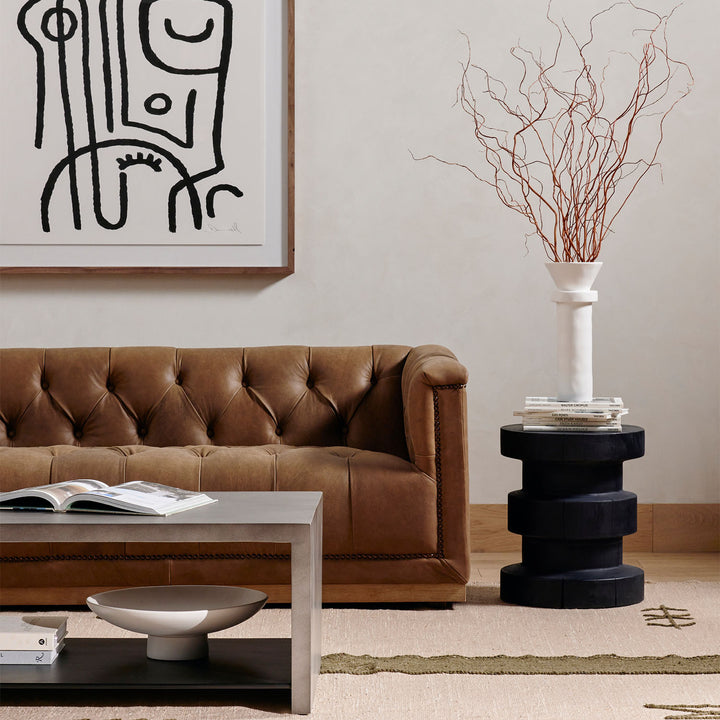 Turned Black Wood Table Default Title